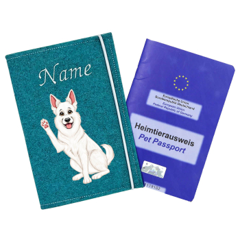 Impfpasshülle für die Hunderasse weißer Schäferhund